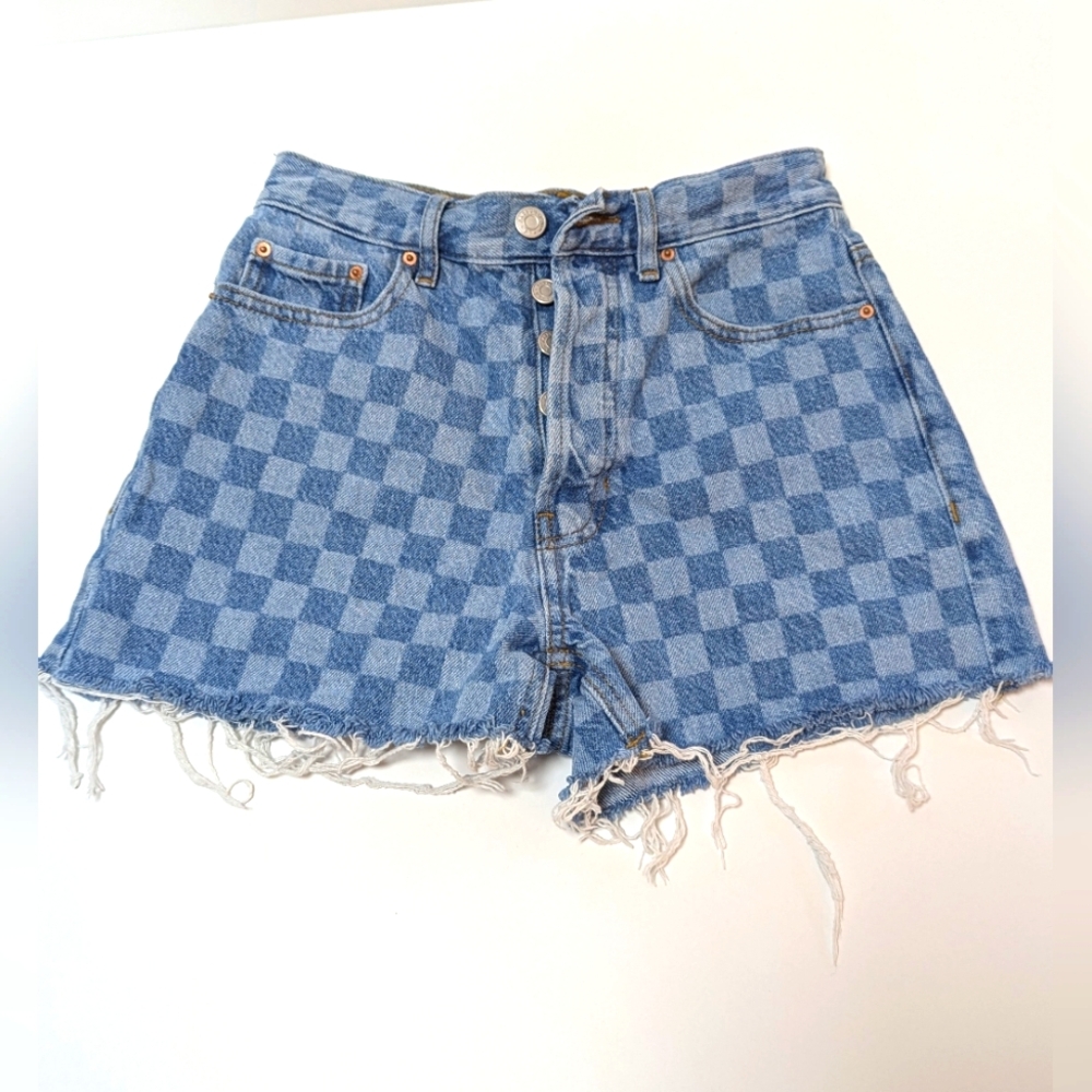 Pacsun Denim Shorts Ultra High Rise Womens Size 24
